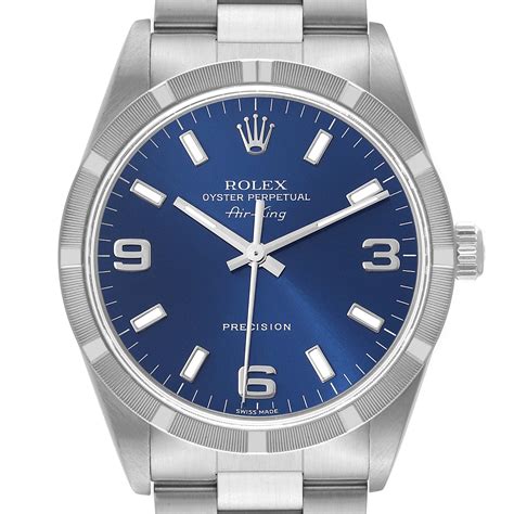 rolex air king 34mm blue dial|rolex air king in stock.